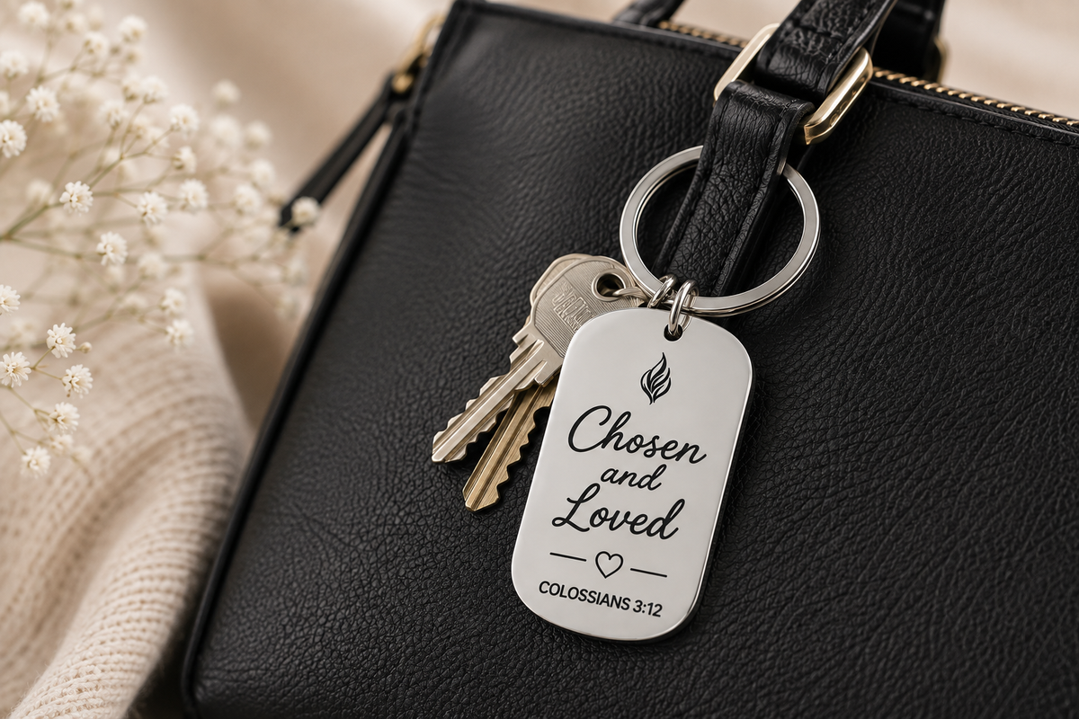 Words of Encouragement Keyring | Stainless Steel | Various Design Choices