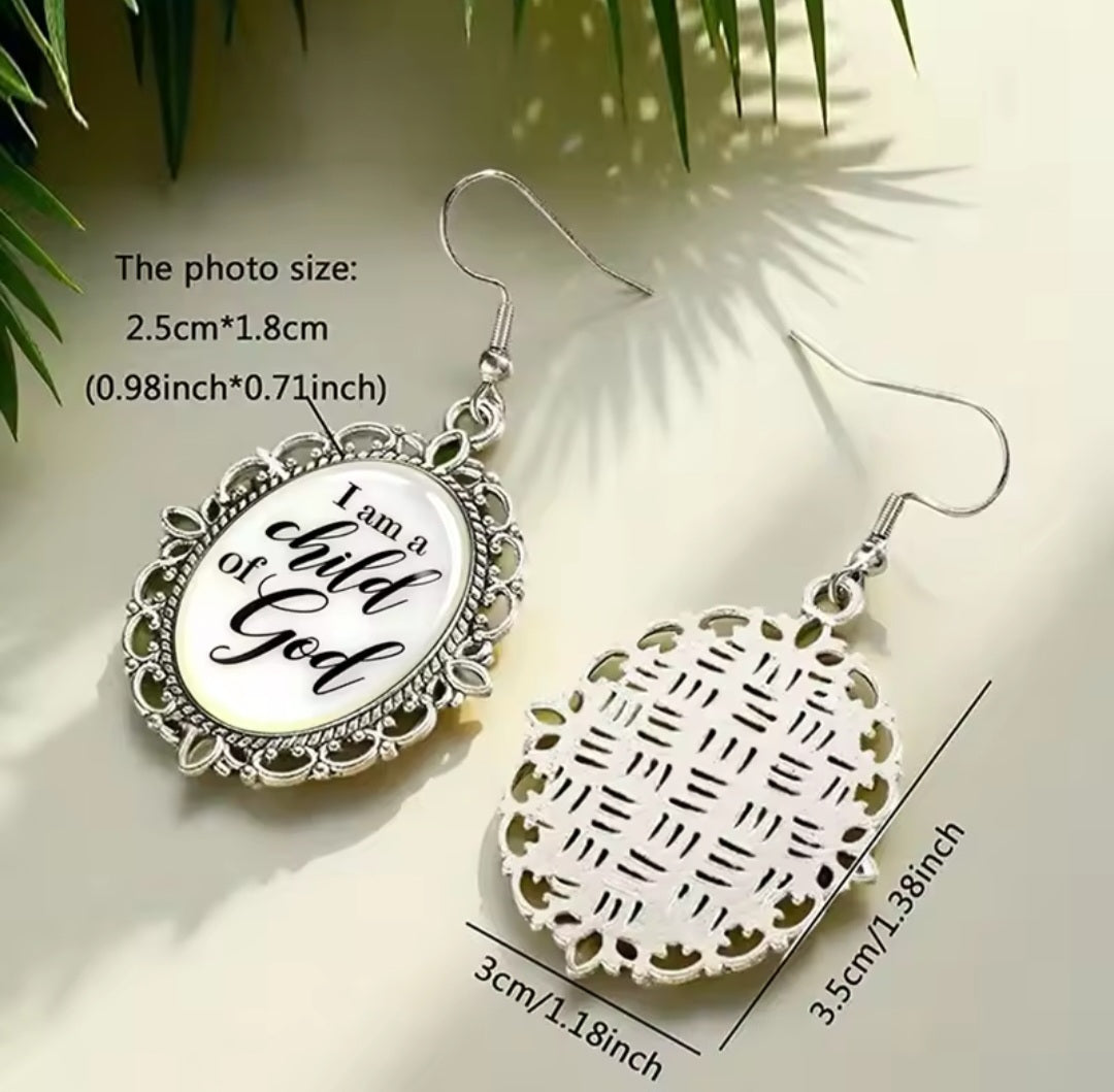 Child of God Vintage Drop Earrings