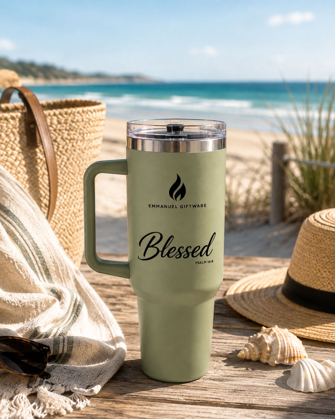 Emmanuel Signature 1.2L Insulated Stainless Steel Tumbler - Blessed