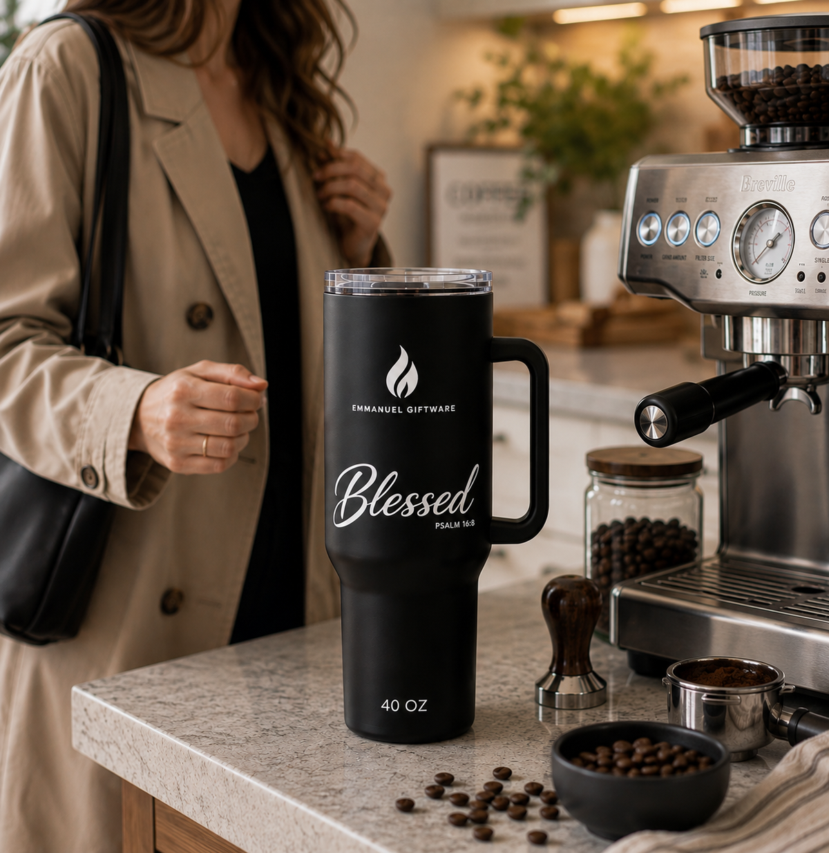 Emmanuel Signature 1.2L Insulated Stainless Steel Tumbler - Blessed
