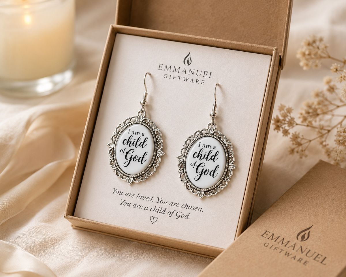 Child of God Vintage Drop Earrings