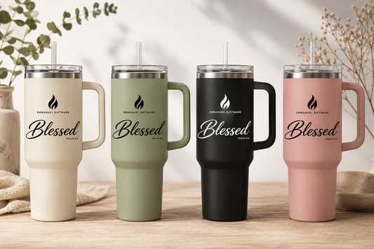 Emmanuel Signature 1.2L Insulated Stainless Steel Tumbler - Blessed