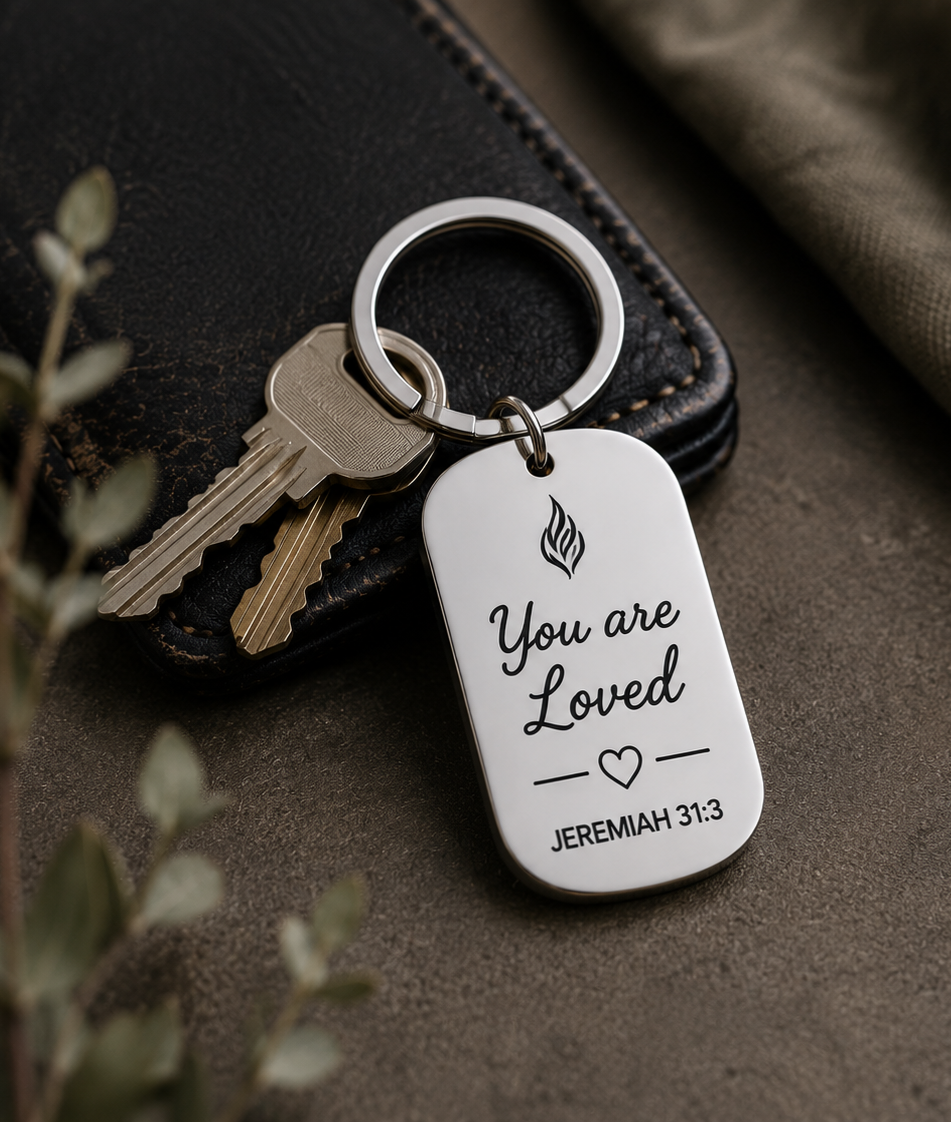 Words of Encouragement Keyring | Stainless Steel | Various Design Choices
