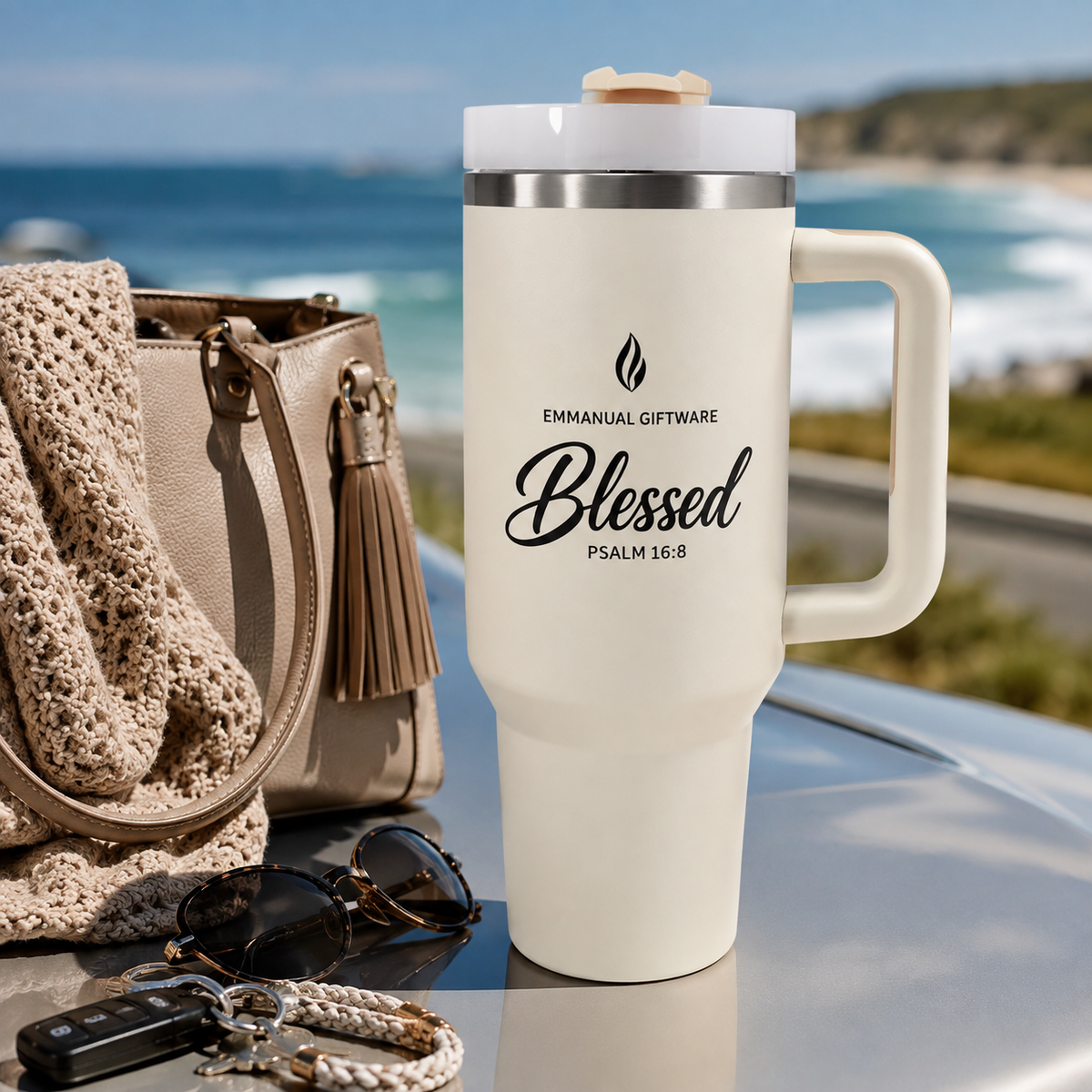 Emmanuel Signature 1.2L Insulated Stainless Steel Tumbler - Blessed