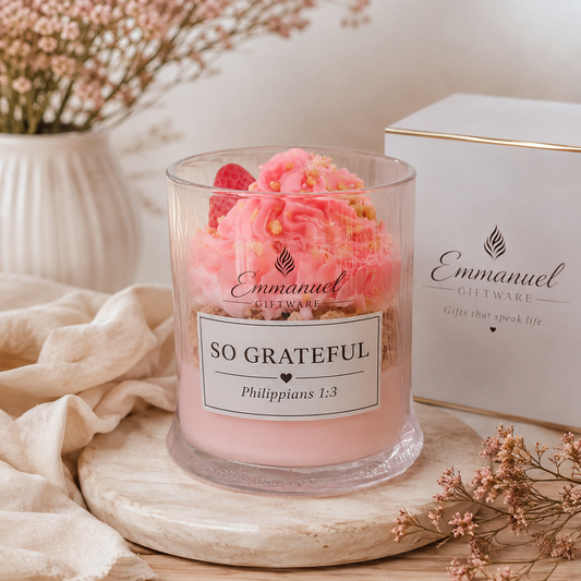 Dessert-Inspired, Strawberry Cream Waffle, Scented Candle