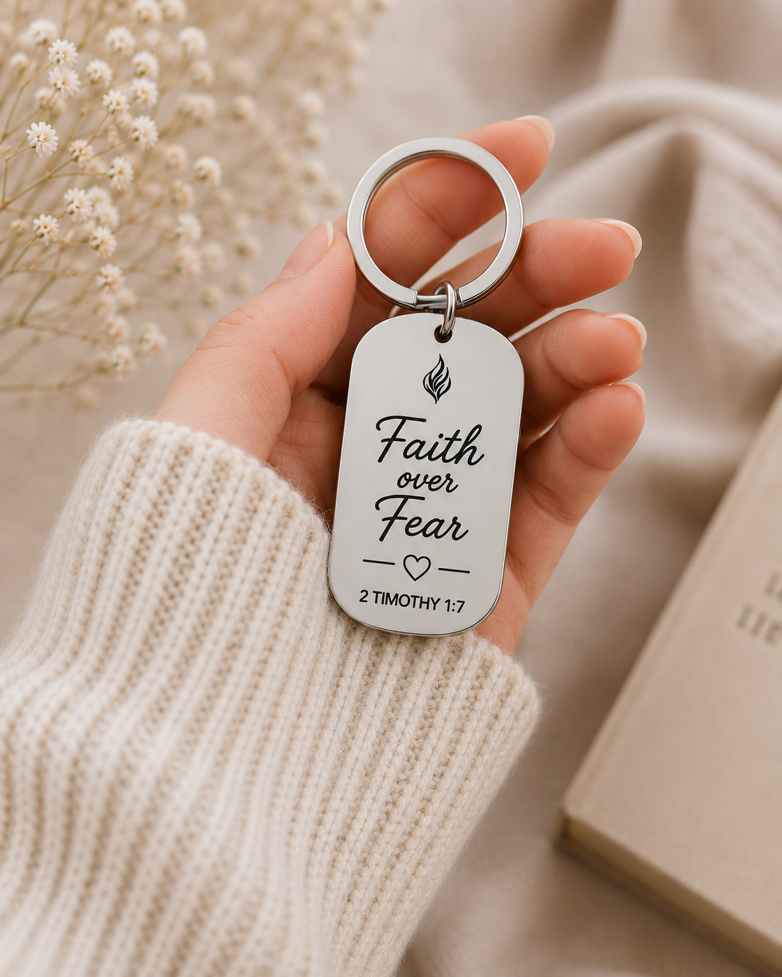 Words of Encouragement Keyring | Stainless Steel | Various Design Choices