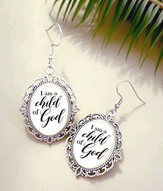 Child of God Vintage Drop Earrings
